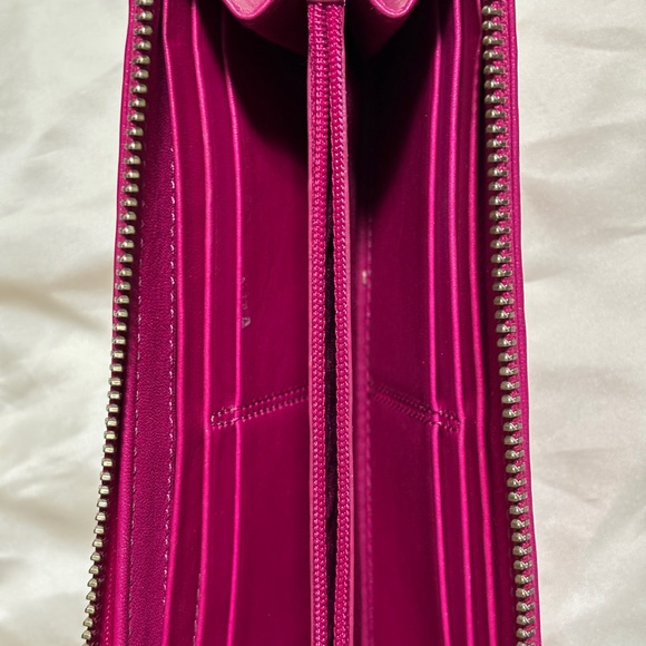 Coach Fuschia Leather Wallet - Picture 5 of 5